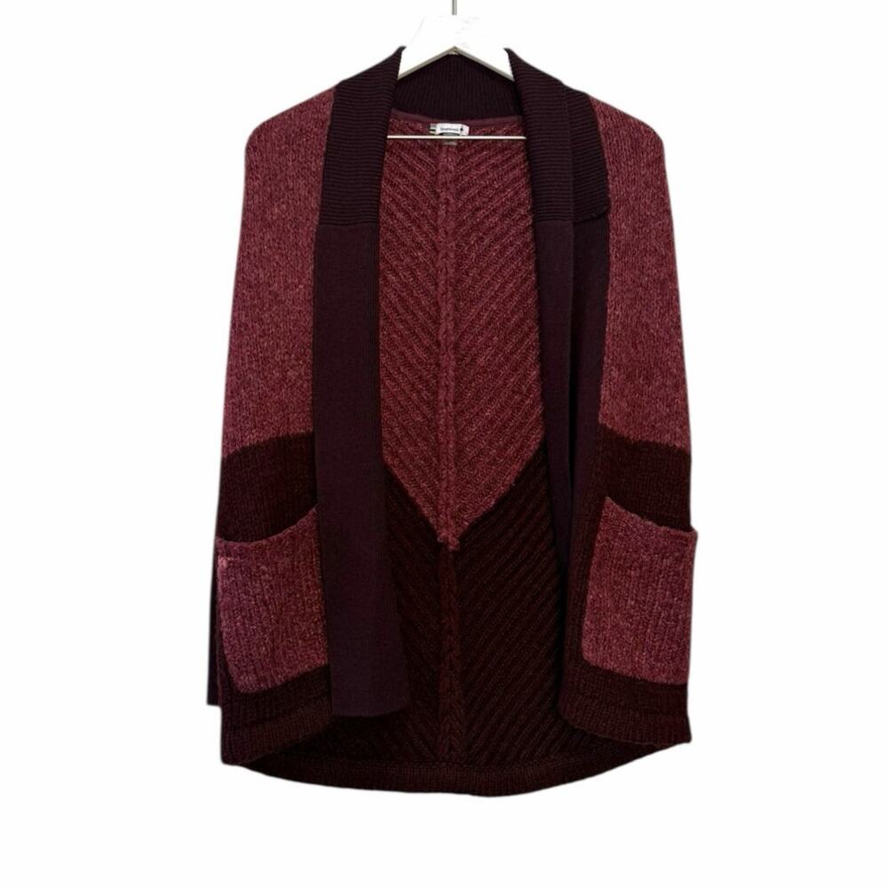 Smartwool Open Front Colorblock Wool Blend Cardig… - image 1